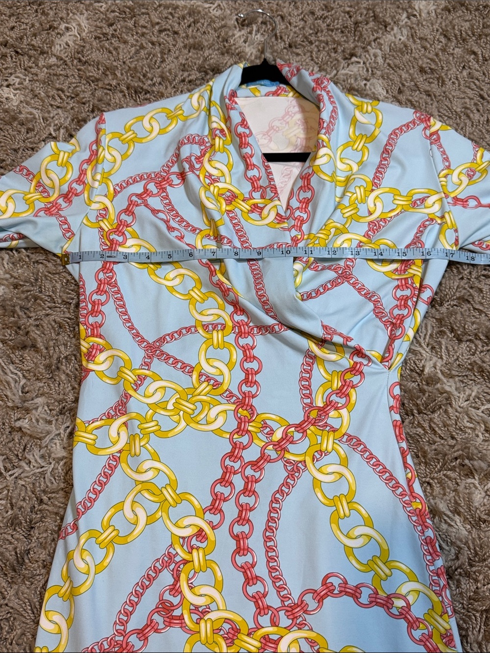 J. McLaughlin Faux Wrap Catalina Dress with Chain Print size Small - Picture 8 of 13